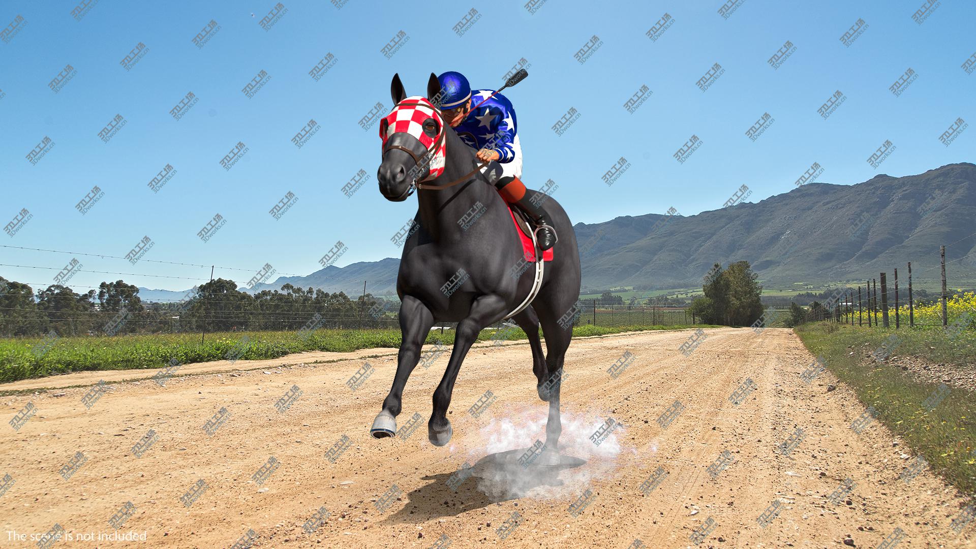 images/goods_img/202105071/3D model Running Black Racing Horse with Jokey/5.jpg